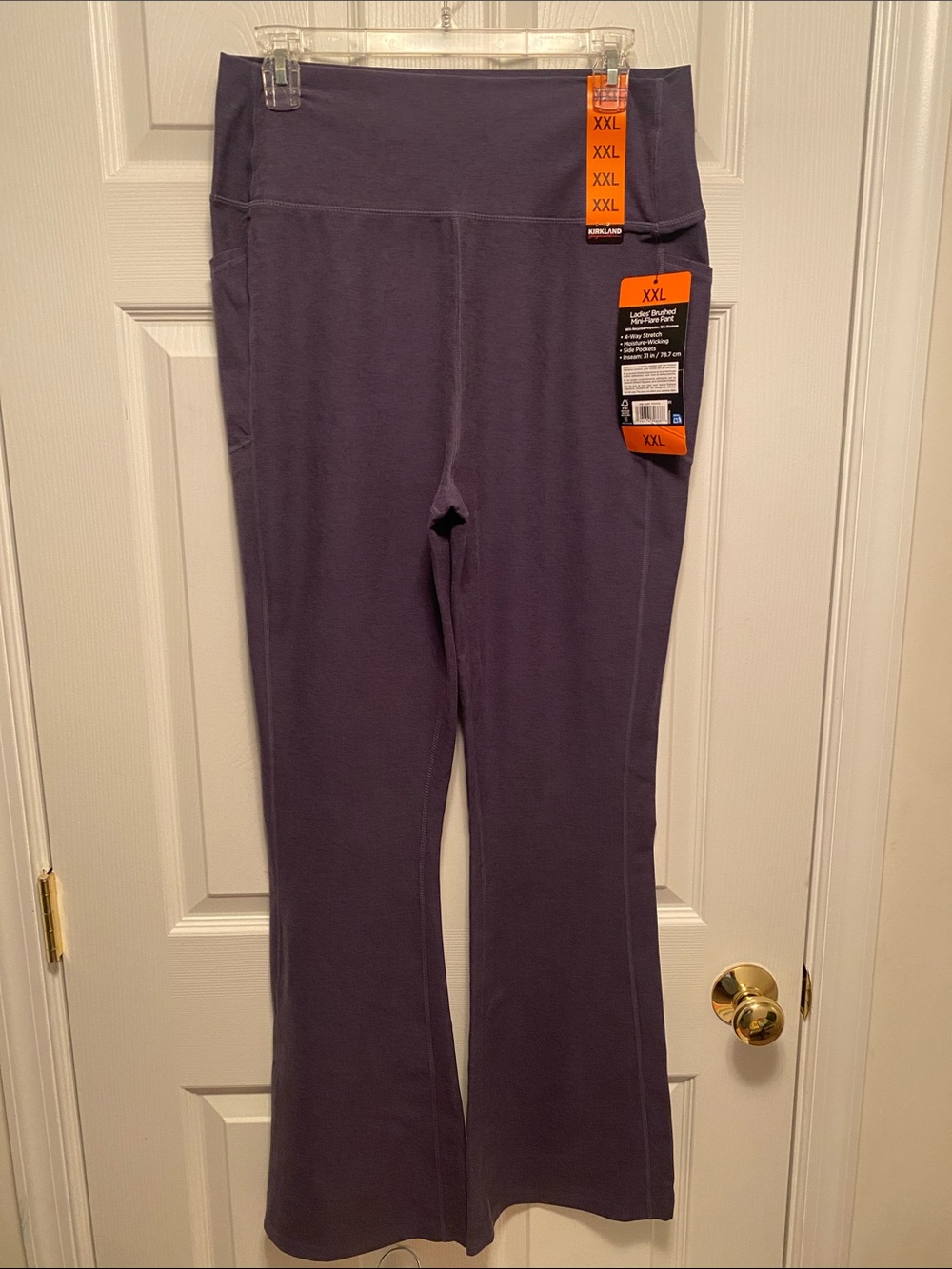 Kirkland Signature Purple Brushed Flare Pants…size XXL